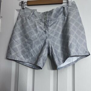 Adidas Stylish Gray Plaid Women's Shorts/golfing shorts